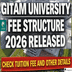 GITAM University Fee Structure 2026 Released; Check Tuition Fee and Other Details
